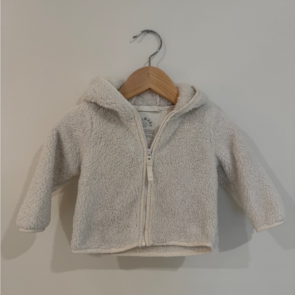 Primary Oat Teddy Zip-Up Hoodie Toddler 6-12mo - Picture 1 of 4